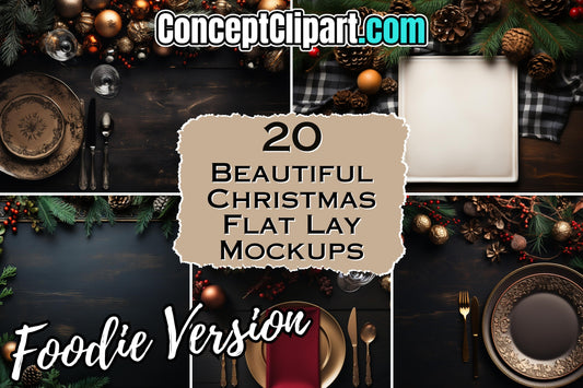 20 Gorgeous Christmas Flat lay MockUp Images