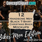 12 Christmas Biker Male Model Black T-shirt Mockups