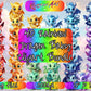 40 x Rainbow Baby Dragon Head Clipart Bundle