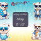 8 x Beautiful Summer Chibi Polar Bear Clipart Bundle