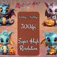 25 Halloween Dragon Baby Clipart Bundle