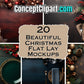 20 Gorgeous Christmas Flat lay MockUp Images