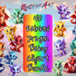 40 x Rainbow Baby Dragon Head Clipart Bundle