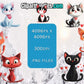 24 x Cute Valentine/Love Cats Clip art Bundle