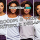 14 Women White T-Shirt with Purple Backdrops Mockups