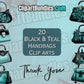 20 x Black and Teal Handbags Clipart Bundle