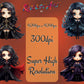 22 Beautiful Chibi Vampiress Clipart Bundle