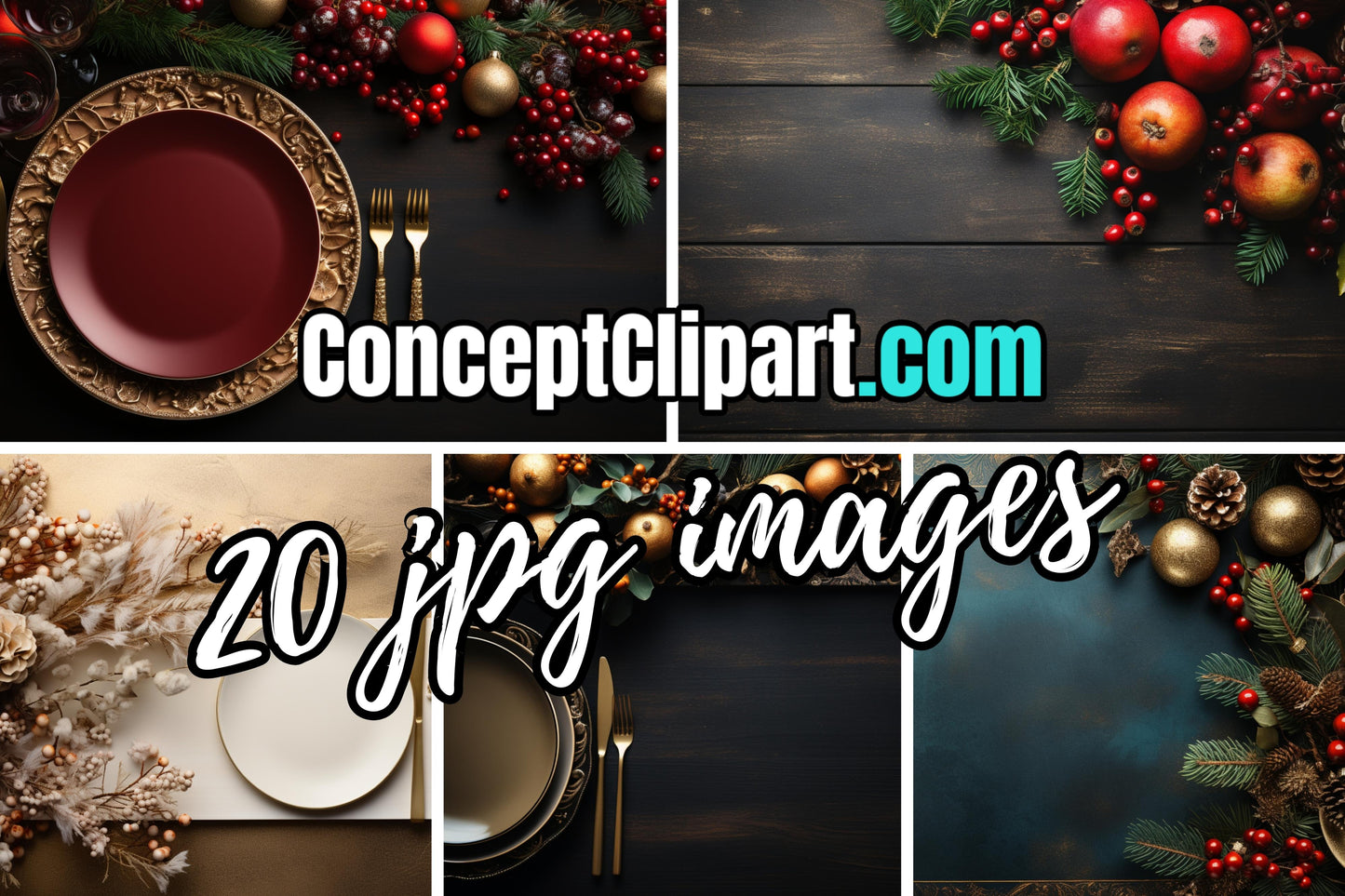 20 Gorgeous Christmas Flat lay MockUp Images