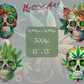 10 x Cannabis Sugar Skull Clipart Bundle