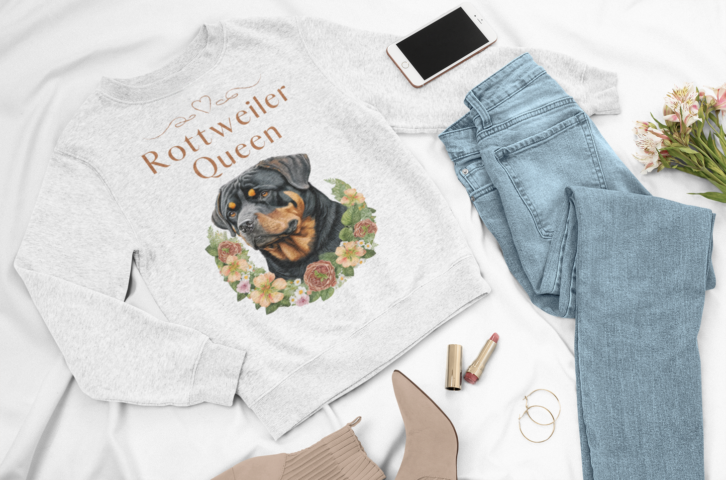 Rottweiler Queen T-Shirt Design