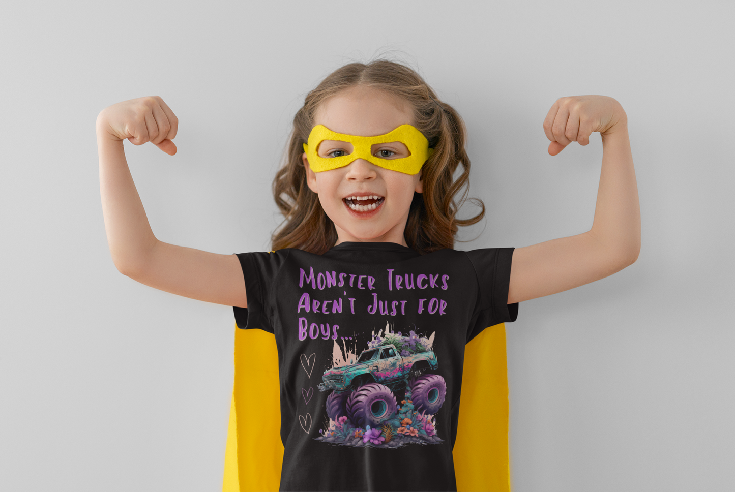 Monster trucks aren't just for Boys T-Shirt Design